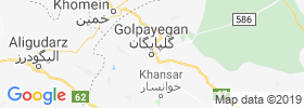 Golpayegan map