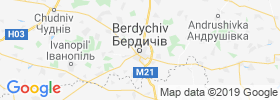 Berdychiv map